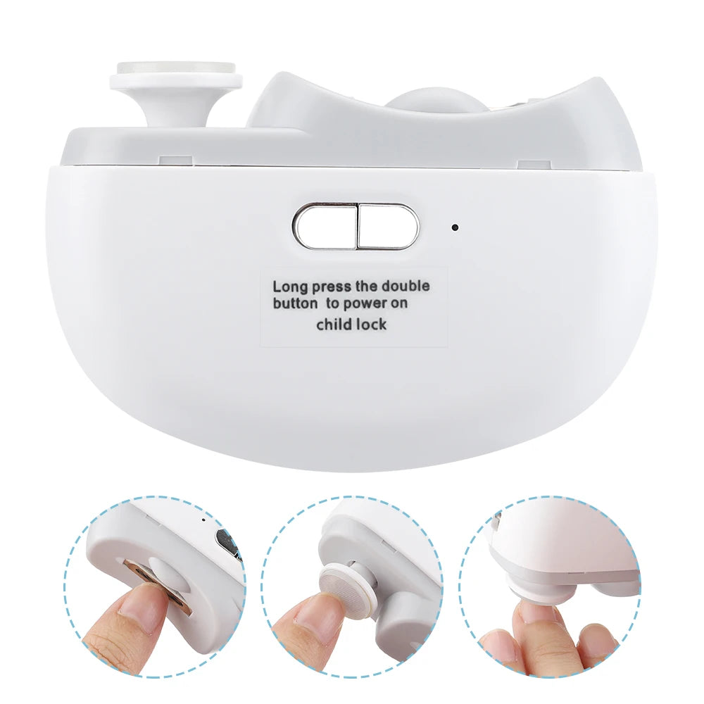 Electric Automatic Nail Clipper with Built-in Light and Polisher - 1
