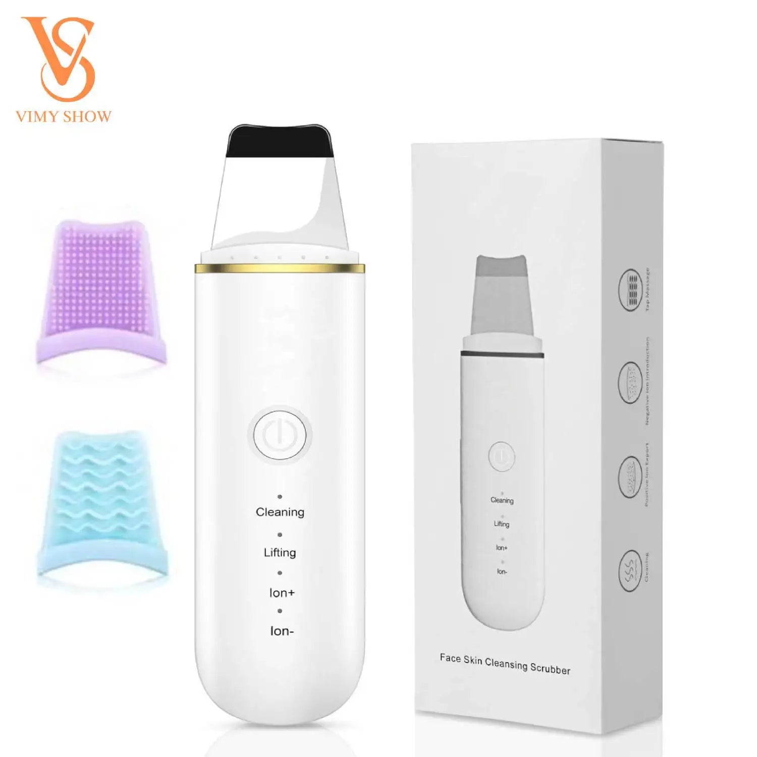 Ultrasonic Facial Skin Scrubber and Pore Cleaner Spatula - 1