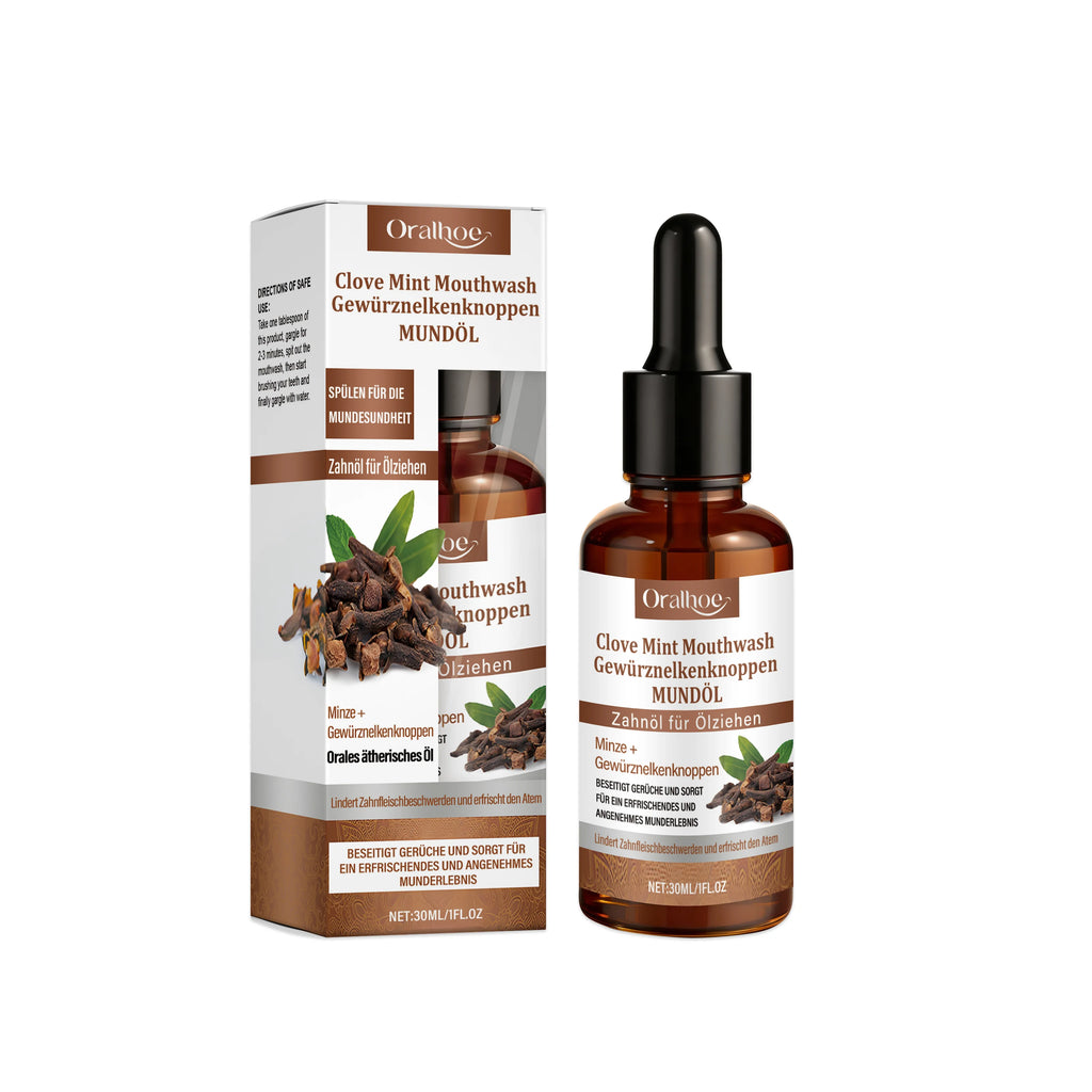 Clove Mint Mouthwash for Teeth Whitening and Bad Breath