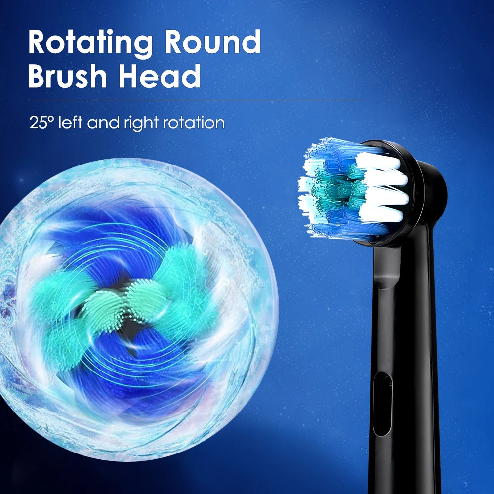 Rechargeable Rotating Electric Toothbrush with 4 Brush Heads