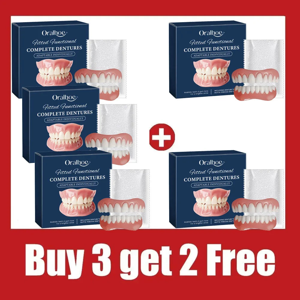 Custom Fit Cosmetic Denture Set for Instant Natural Smile