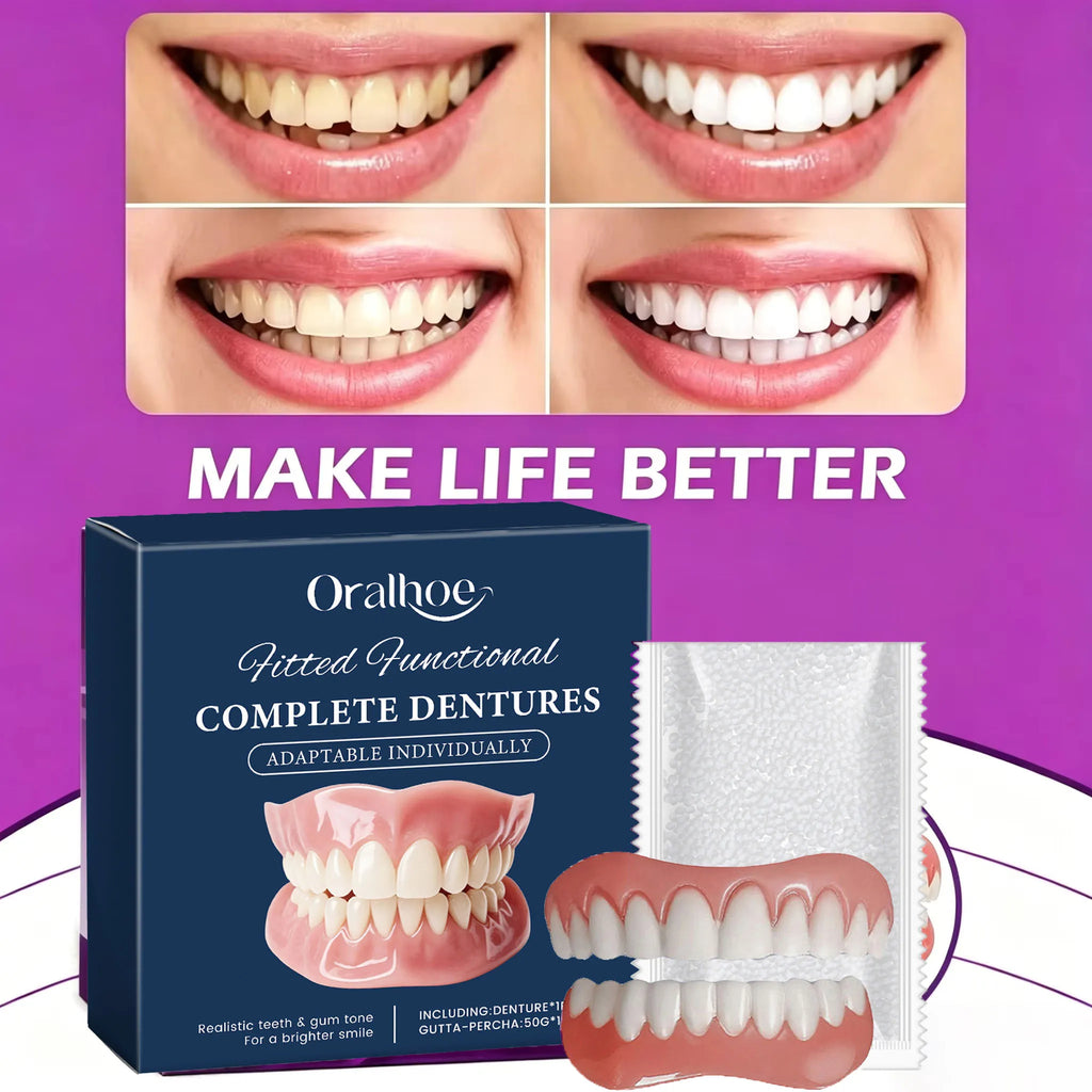 Custom Fit Cosmetic Denture Set for Instant Natural Smile