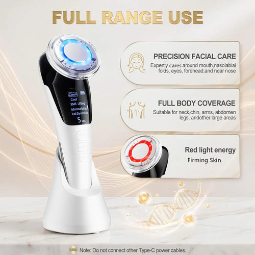 5-in-1 Micro-Current Facial Rejuvenation & Skin Tightening Device