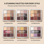 9-Color Beginner Friendly Eyeshadow Palette with Brush