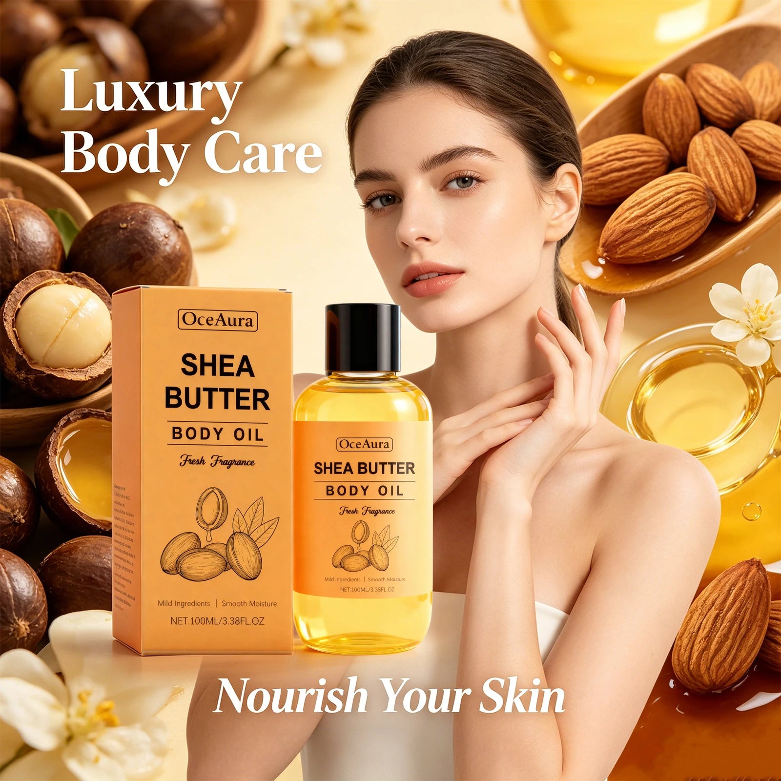 Shea Butter Nourishing Body Oil for Dry Skin - 6