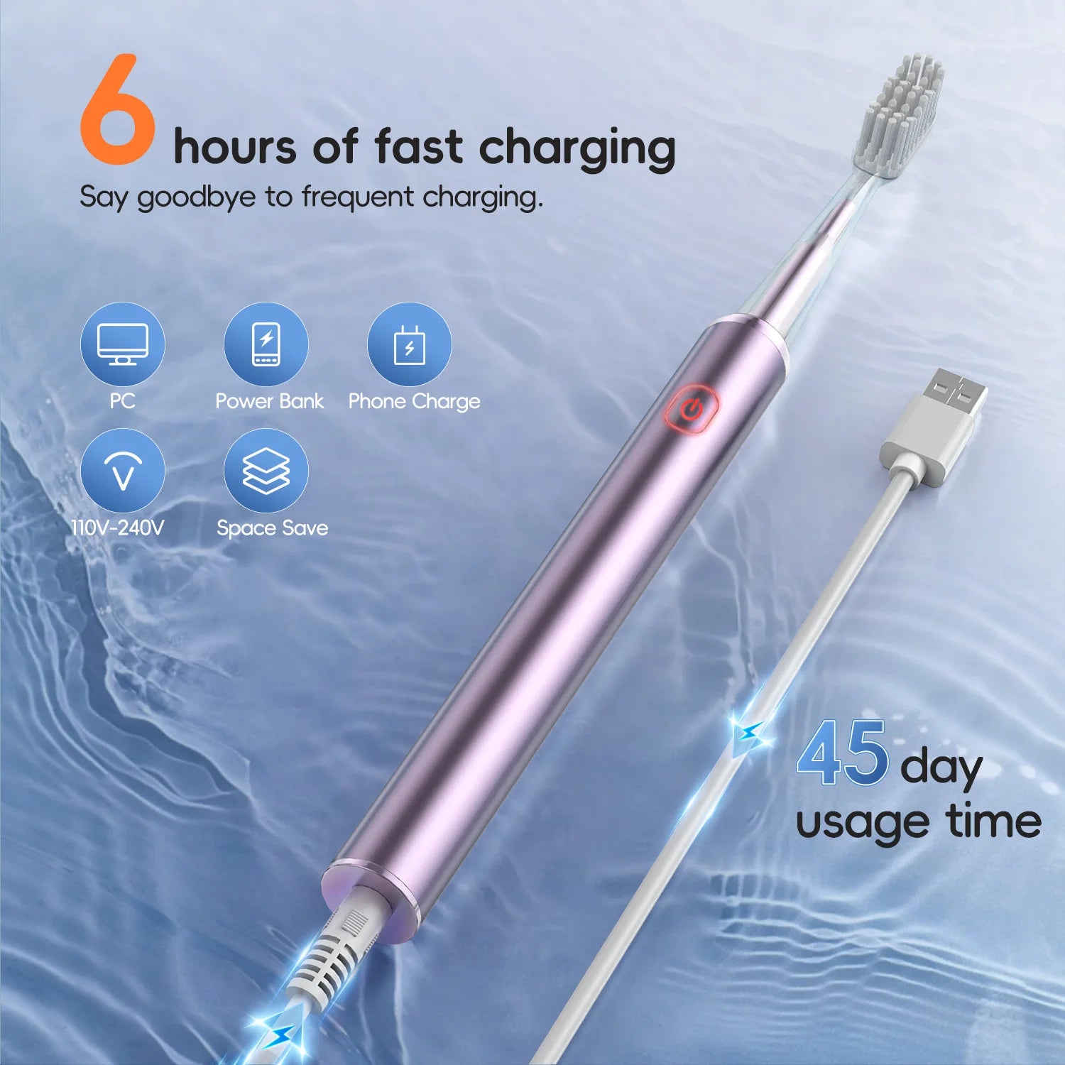 Portable Oral Irrigator and Electric Toothbrush Dental Care Set - 5