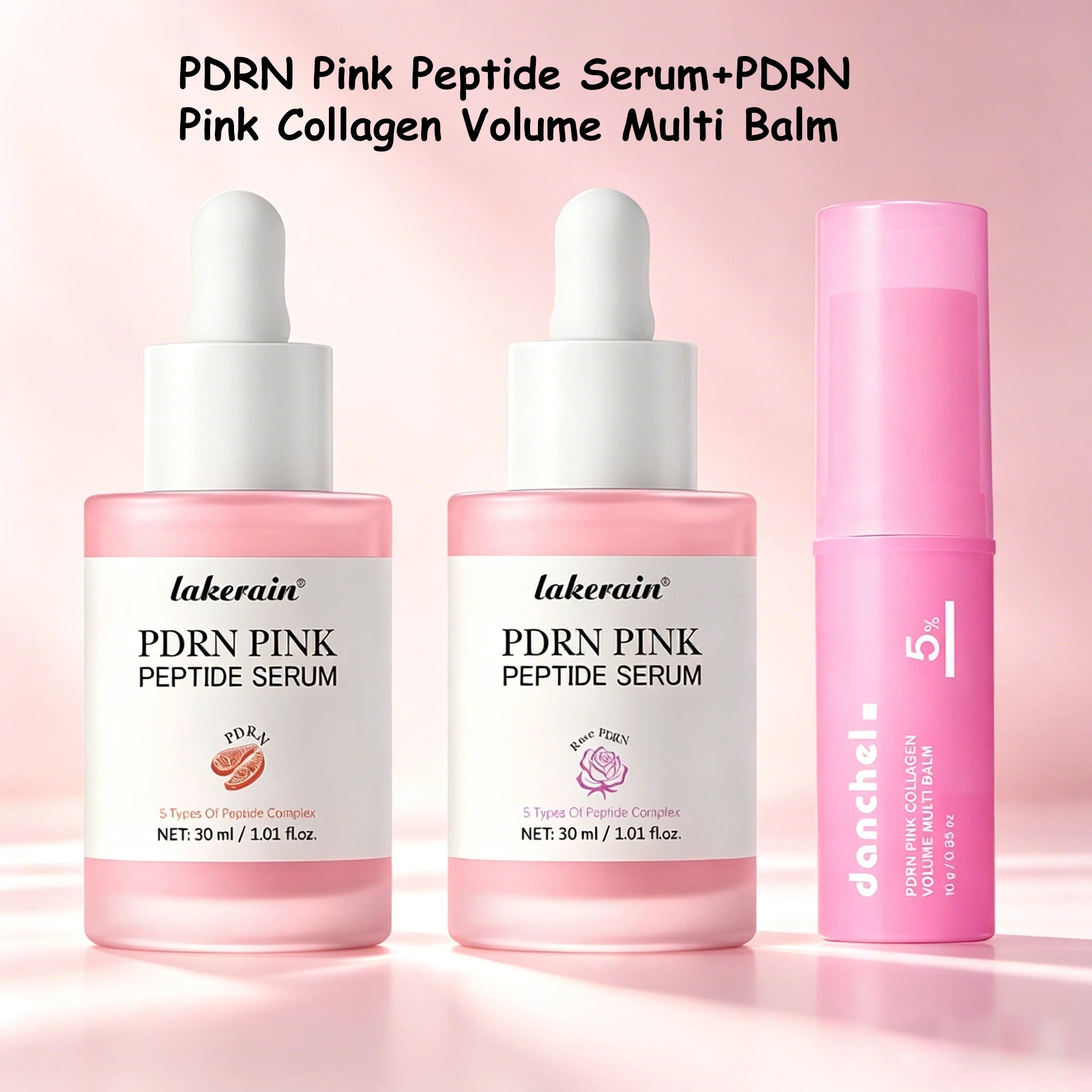 PDRN Pink Peptide Serum and Collagen Volume Multi Balm Set - 1