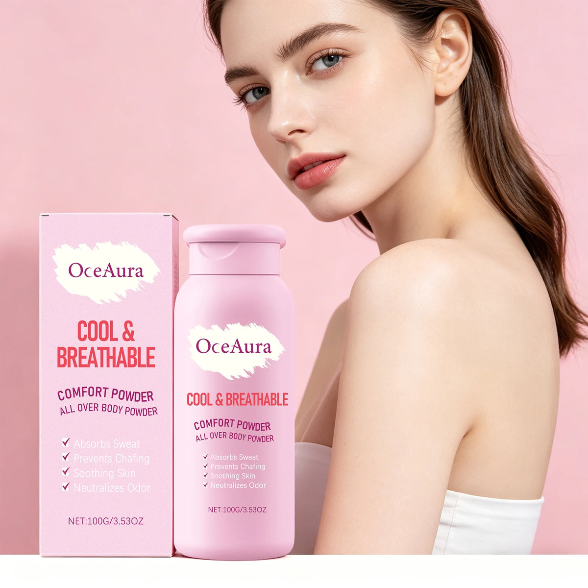 All-Over Body Cooling and Anti-Chafing Comfort Powder