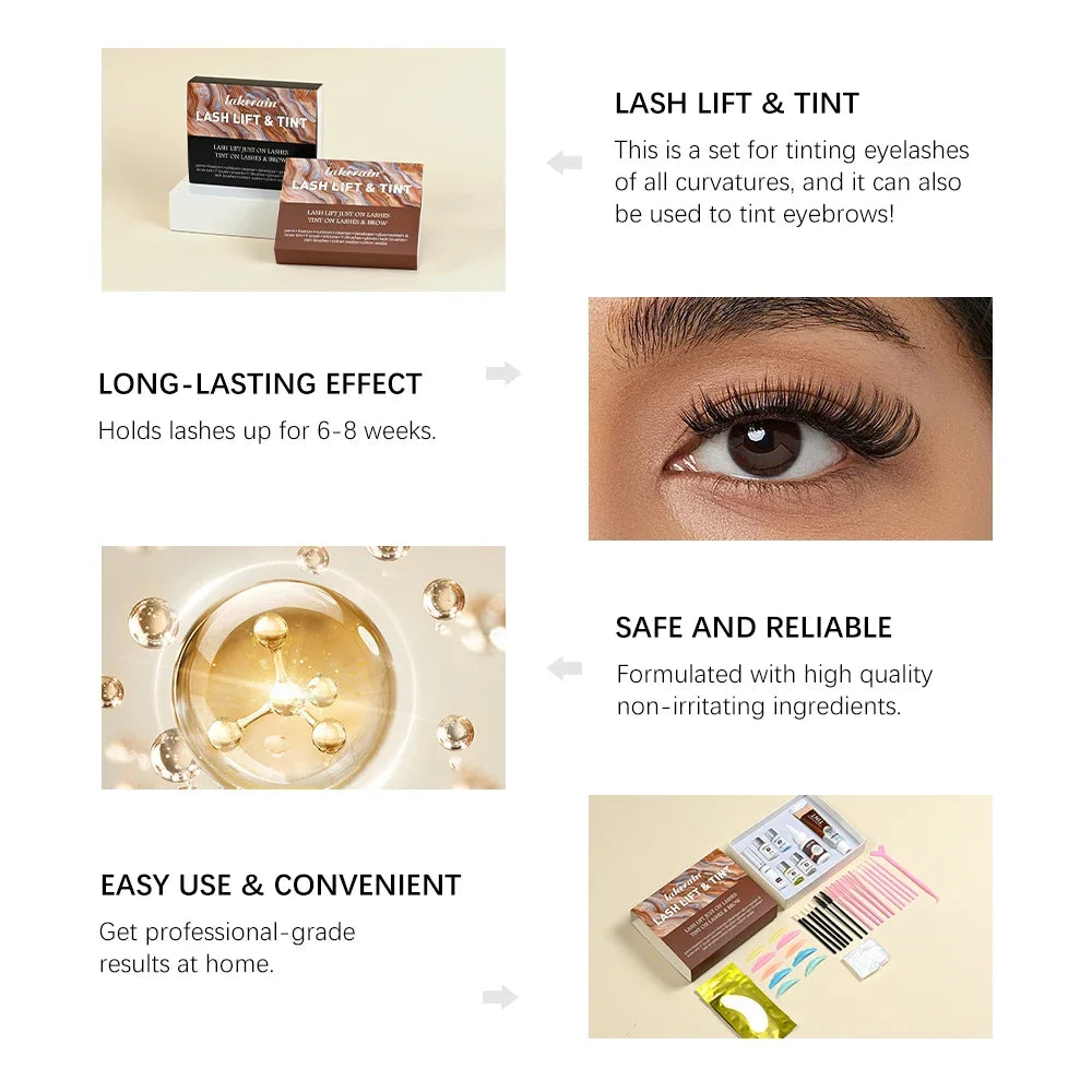 Professional Eyelash Lifting and Eyebrow Tinting Kit