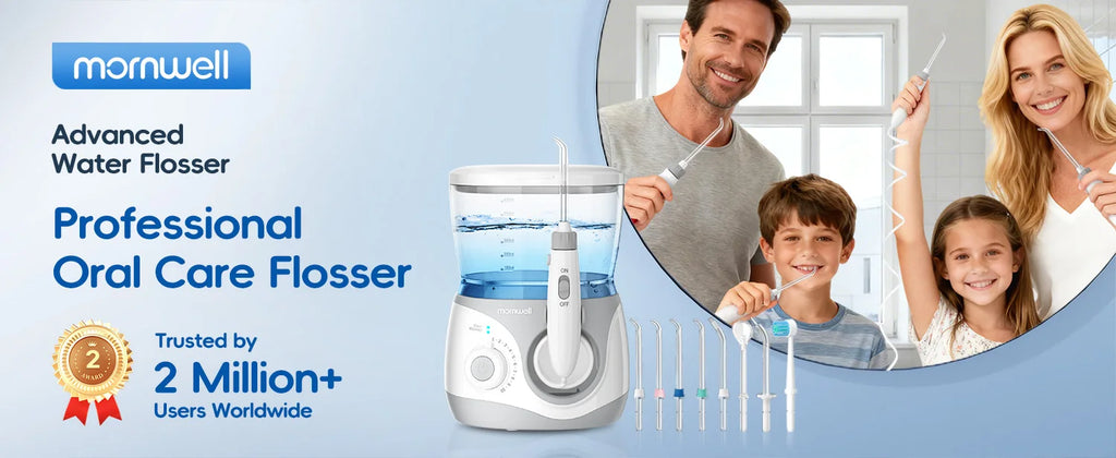 Electric Water Flosser for Teeth with 8 Multi-Function Nozzles