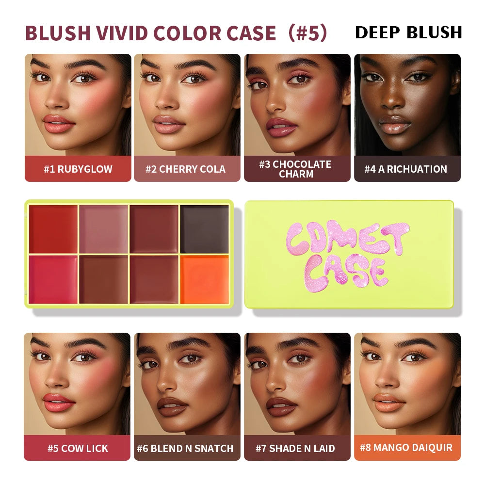 8-Color Cream Blush and Face Contouring Palette