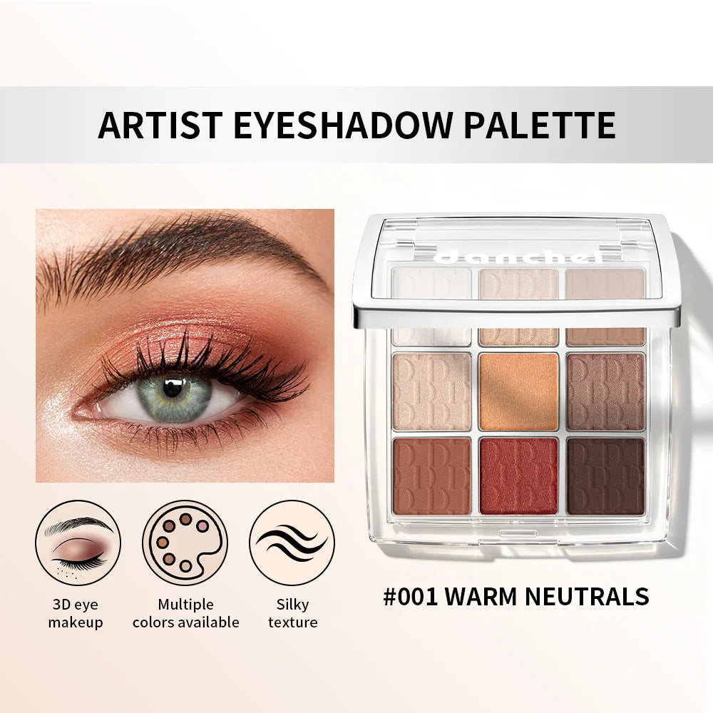 9-Color Professional Matte and Shimmer Eyeshadow Palette - 3