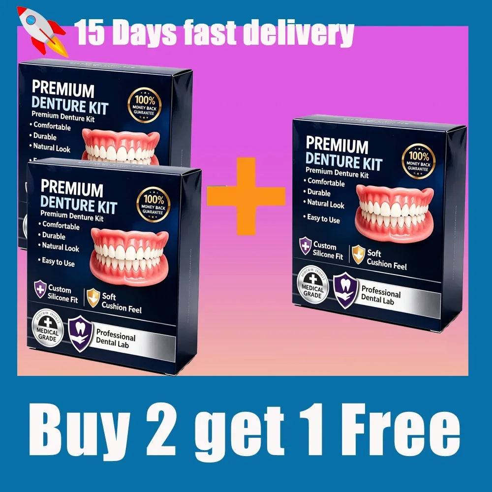 Temporary Silicone Cosmetic Denture Kit for Natural Smile - 16