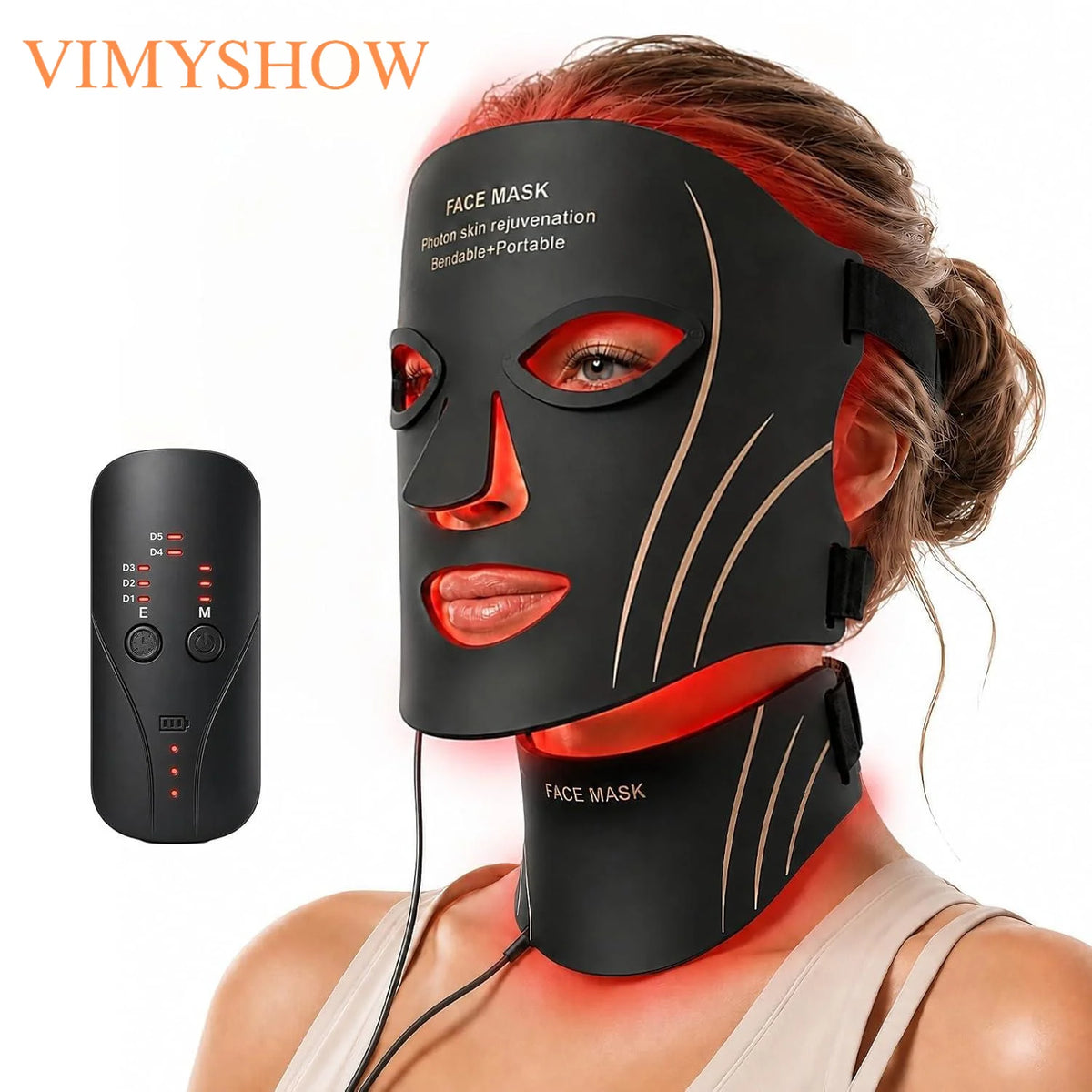 7-Color LED Facial and Neck Therapy Mask