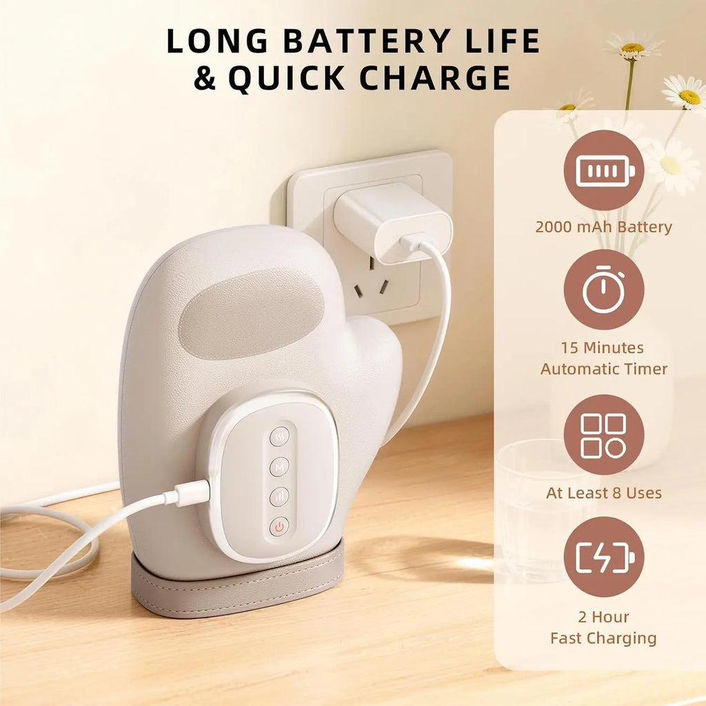 Rechargeable Hand and Wrist Massager with Heat and Air Compression
