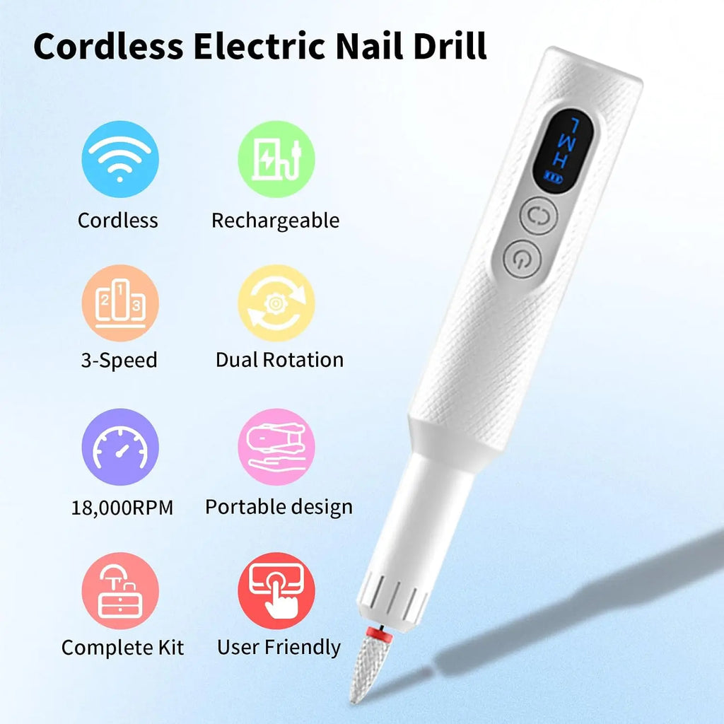 5-in-1 Cordless Electric Nail Drill Set for Home Manicures