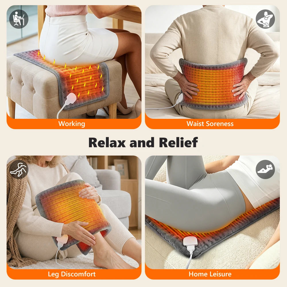 Electric Flannel Heating Pad for Pain Relief and Muscle Relaxation - 4