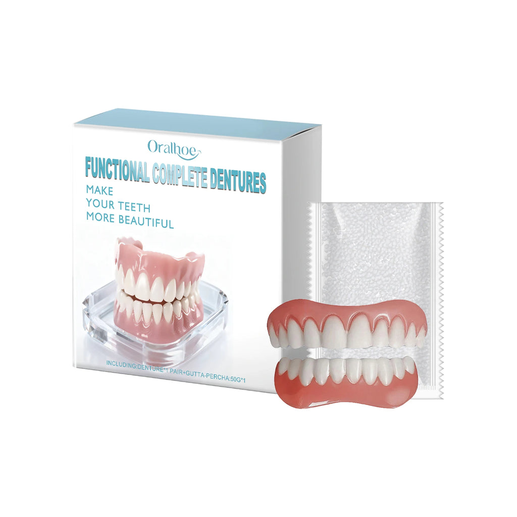 Cosmetic Denture Set for Temporary Smile Enhancement