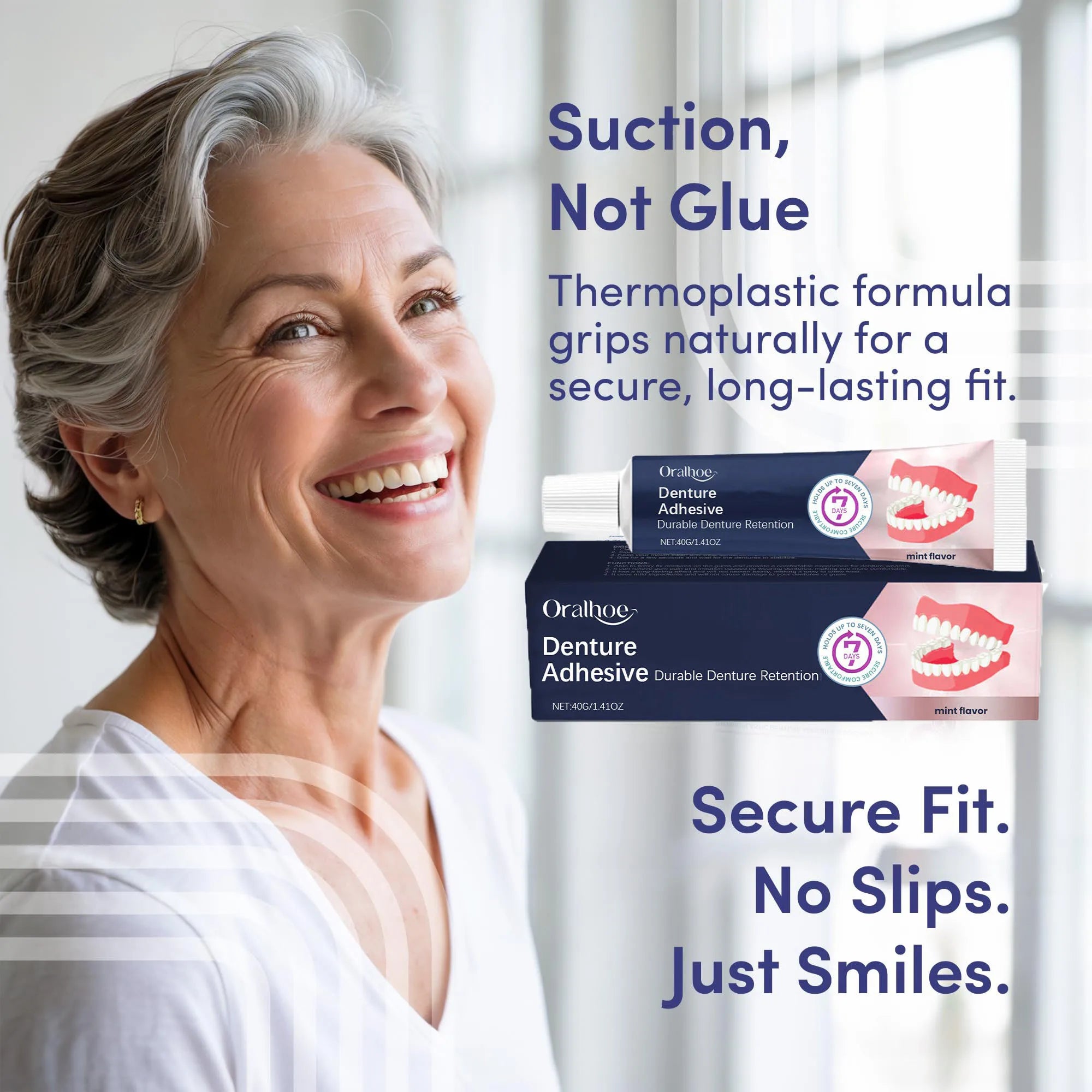 Thermoplastic Denture Adhesive for Secure and Comfortable Fit - 3
