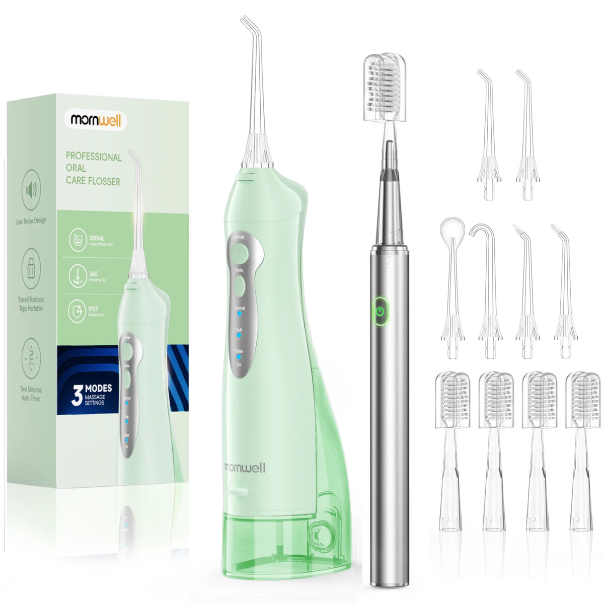 Portable Electric Toothbrush and Water Flosser Oral Care Set