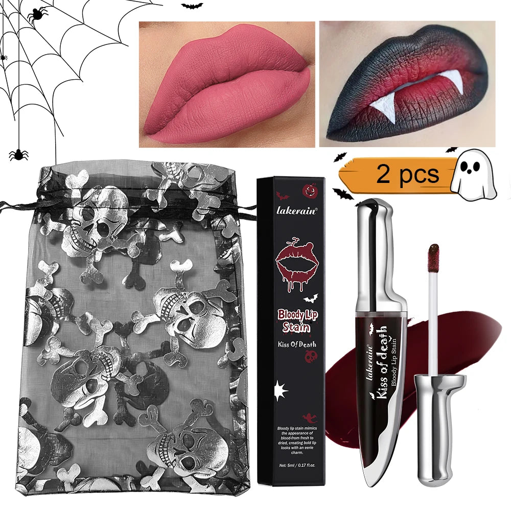 Long-Lasting Bloody Lip Stain for Halloween and Gothic Makeup