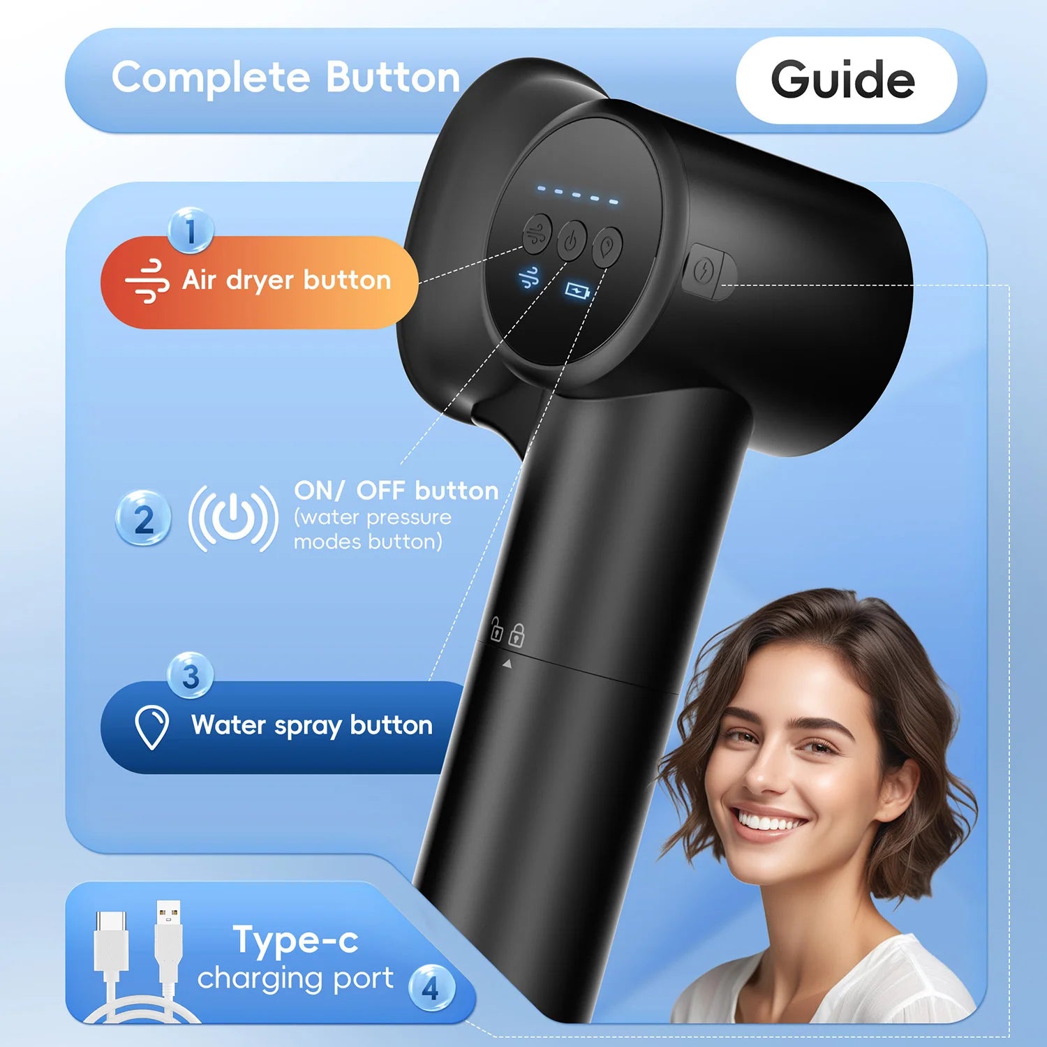 Electric Ear Wax Removal Irrigation System with Drying Function - 13