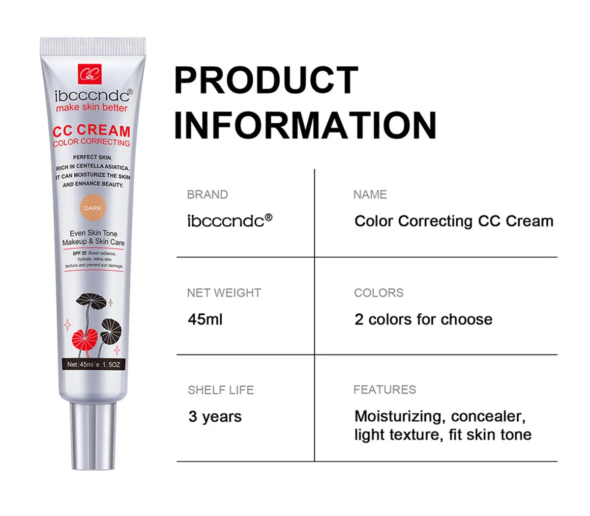 Color Correcting Moisturizing CC Cream Foundation