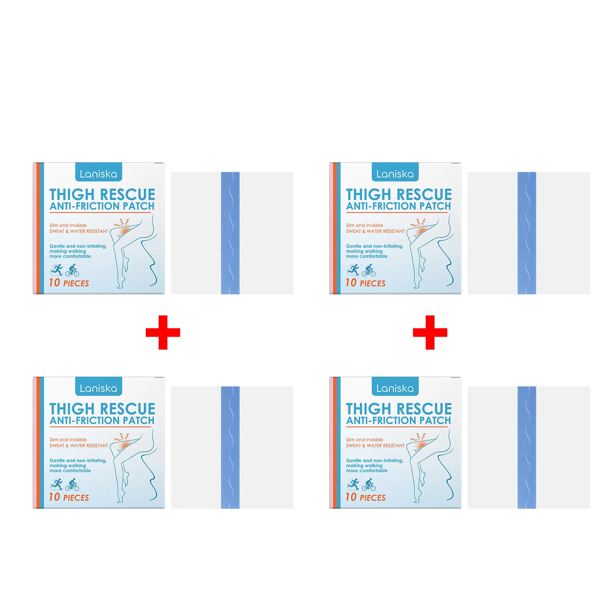 Invisible Anti-Chafing Thigh Patches for Walking and Sports