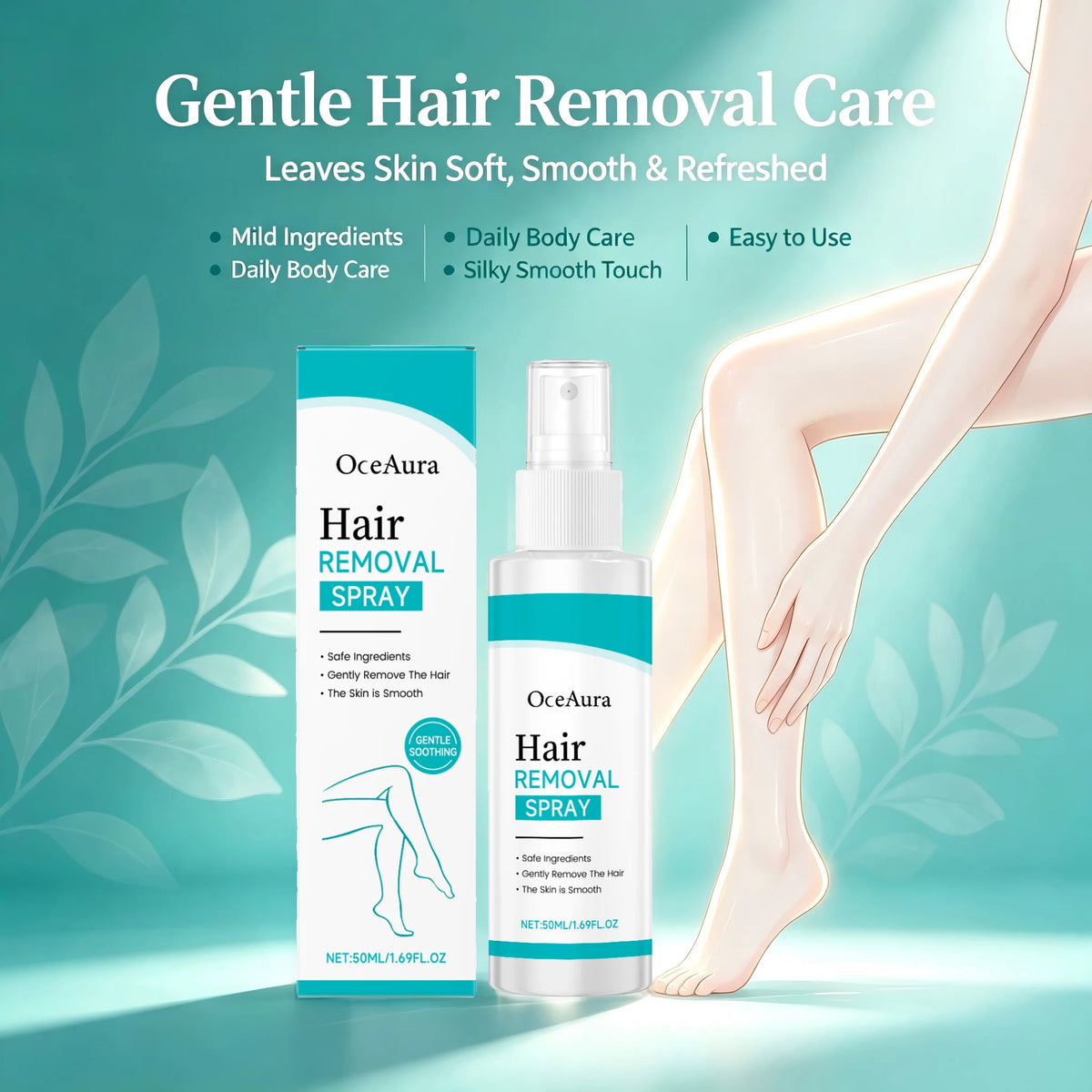 Painless Body Hair Removal Spray for Smooth Skin