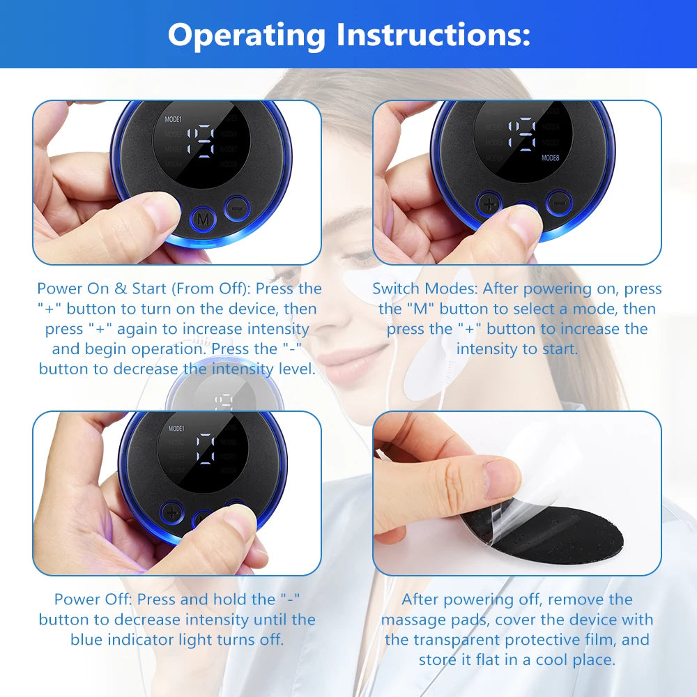 Electric EMS Facial Lifting and Eye Massage Stimulator - 13