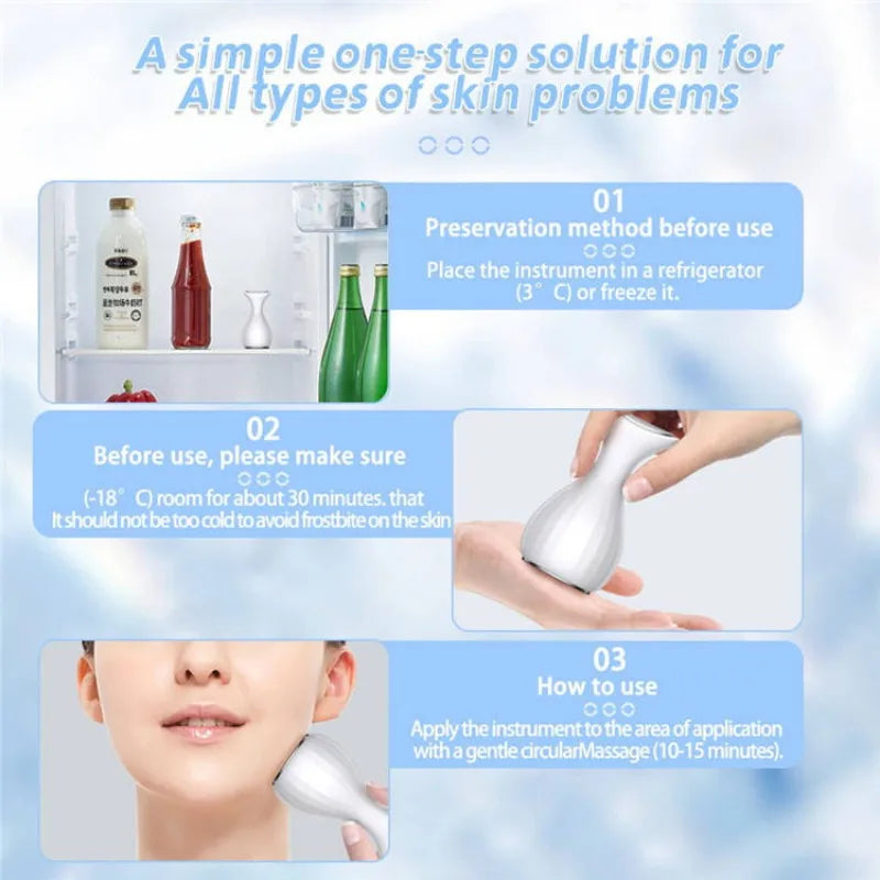 Handheld Facial Cold Compress Massager for Skin Tightening