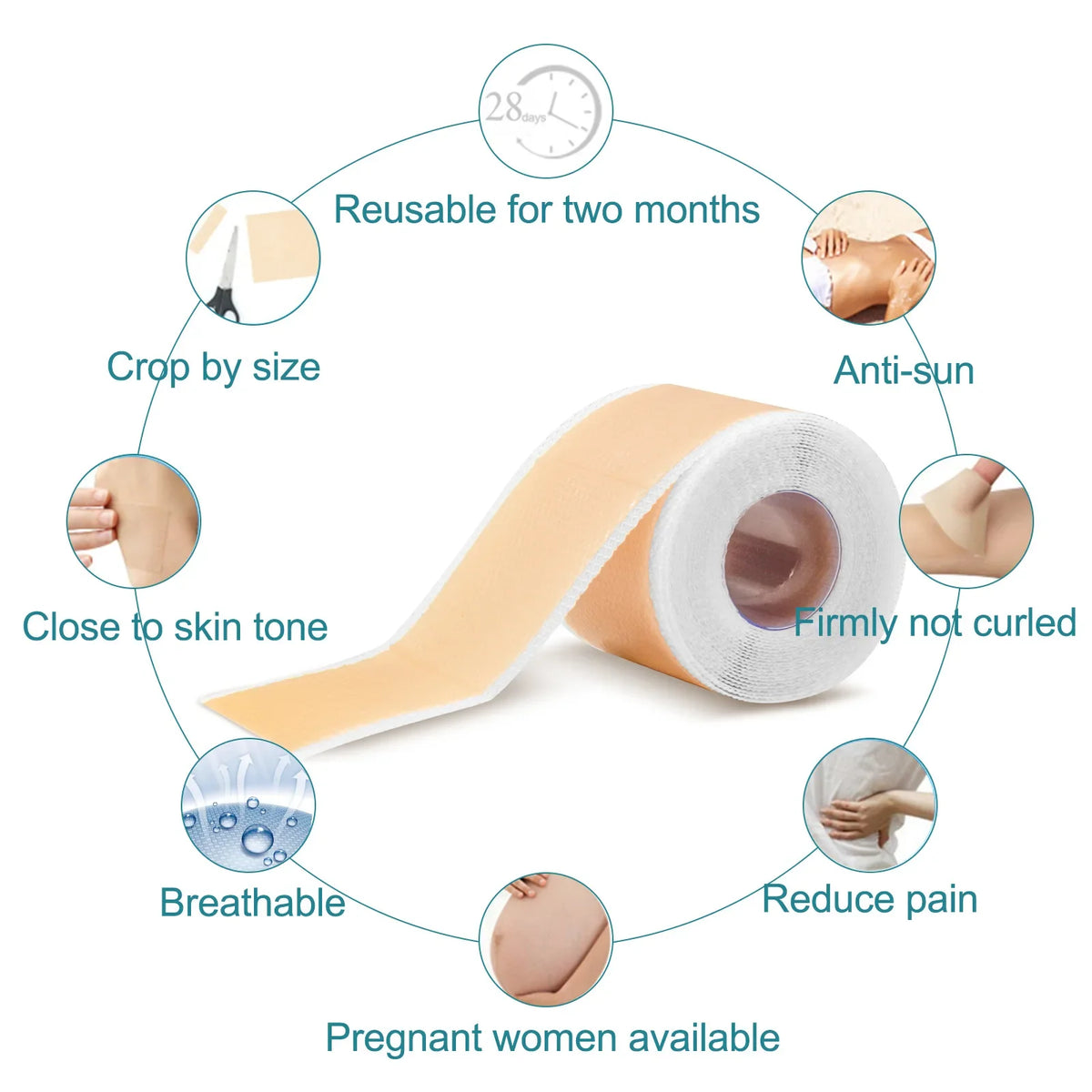 Reusable Silicone Gel Scar Removal Tape Roll