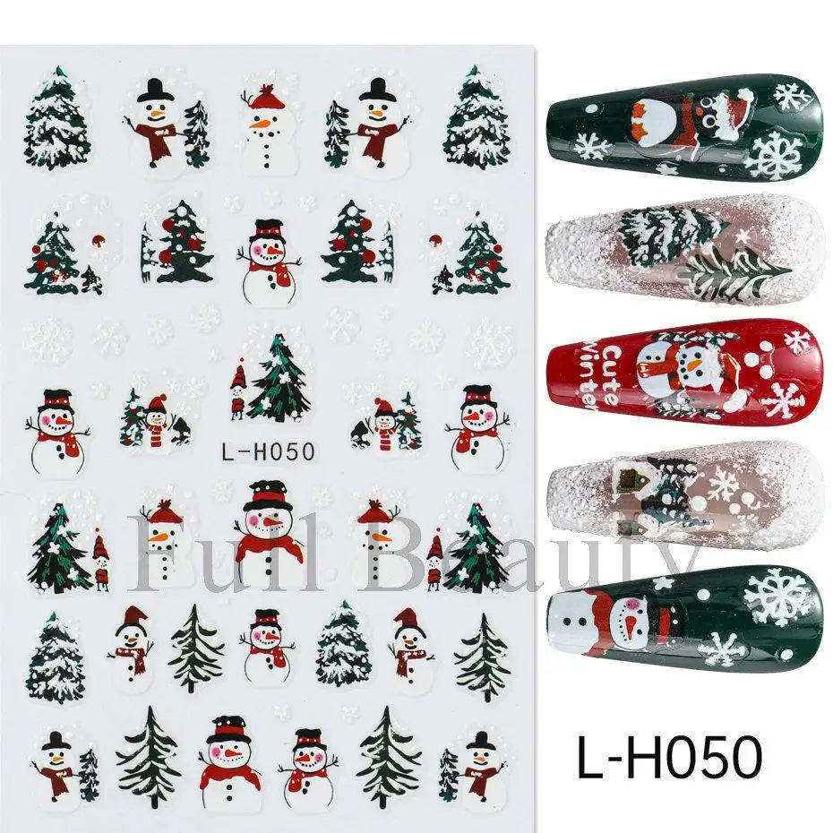 3D Christmas Cartoon Nail Art Sticker Decals - 54
