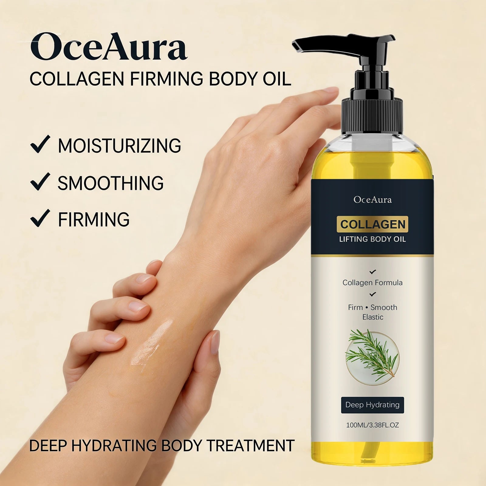 Collagen Firming Body Oil for Skin Elasticity and Deep Hydration - 1