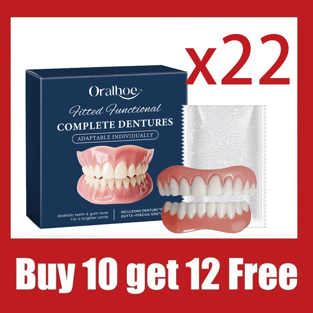 Custom Fit Cosmetic Denture Set for Instant Natural Smile