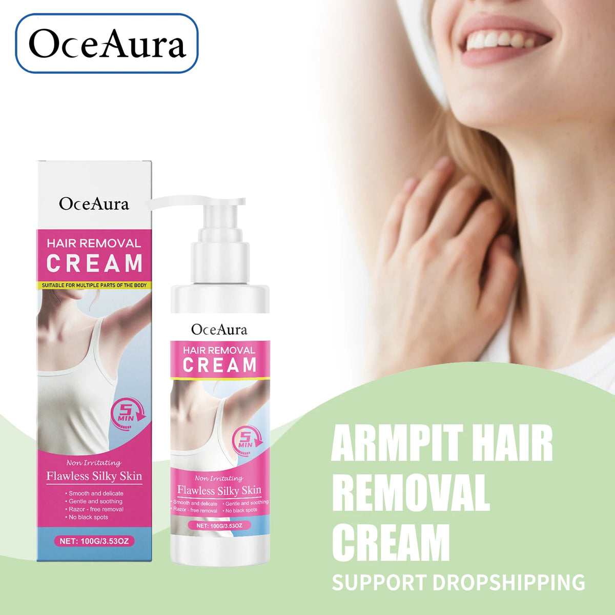 Painless Full Body Hair Removal Cream for Sensitive Skin