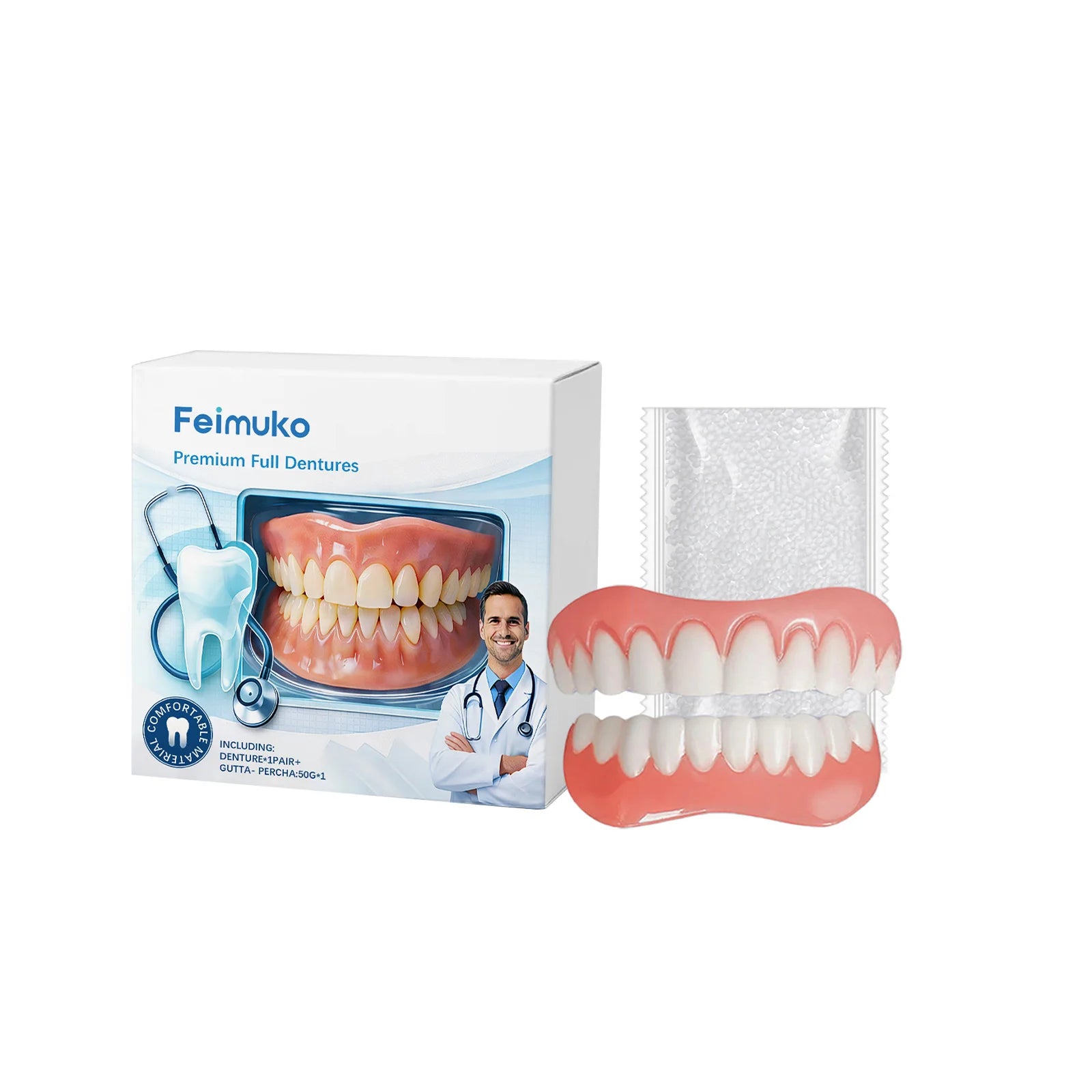 Adjustable Snap-On Cosmetic Dentures for Instant Smile Correction - 2