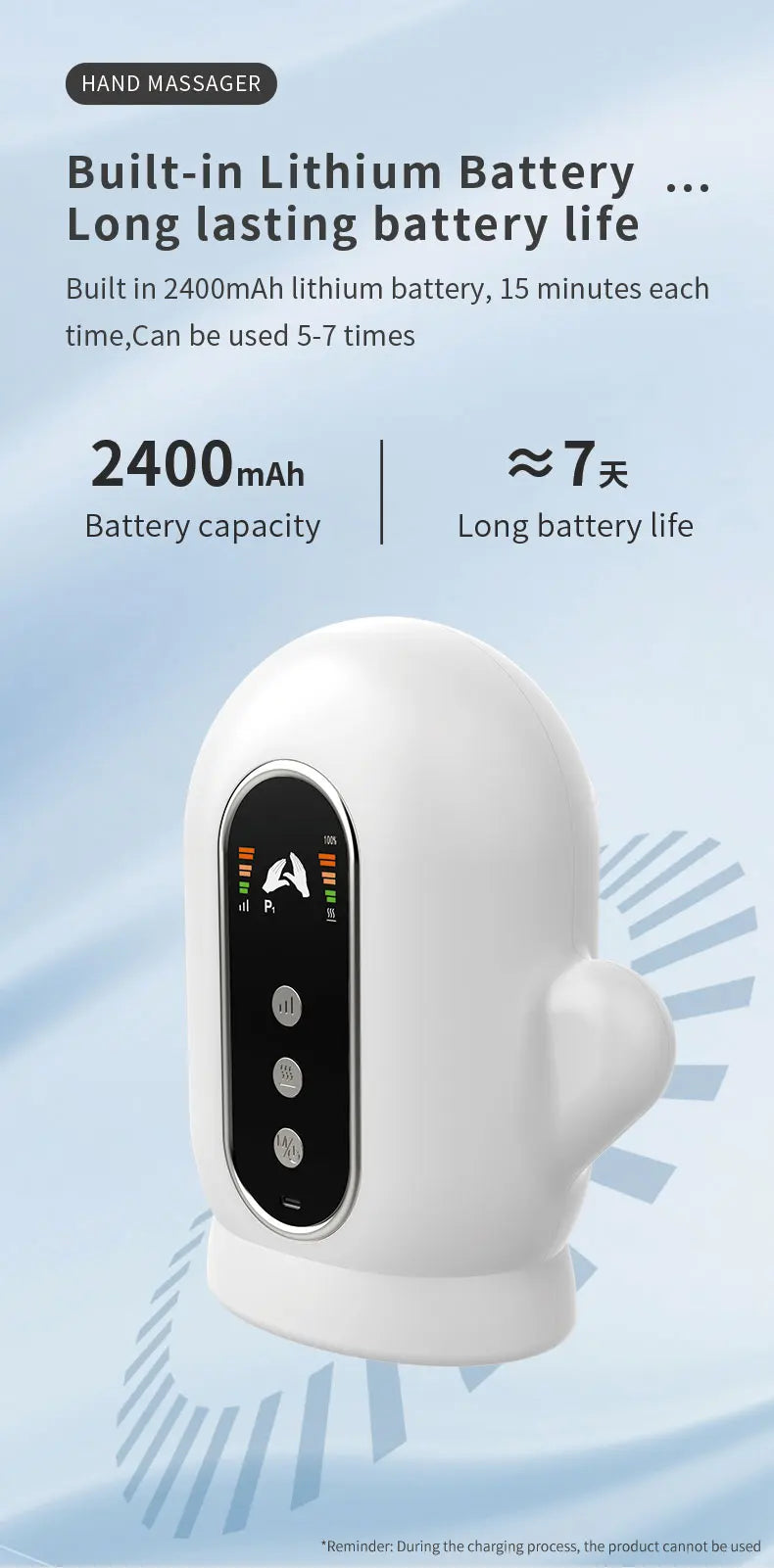Electric Heated Hand Massager with Air Compression