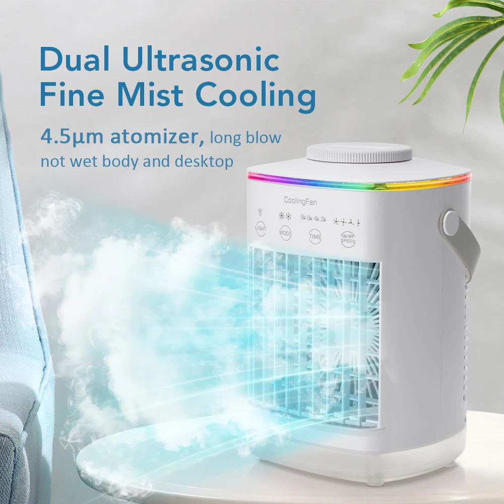 3-in-1 Portable Desktop Air Cooler and Humidifier Fan - 2