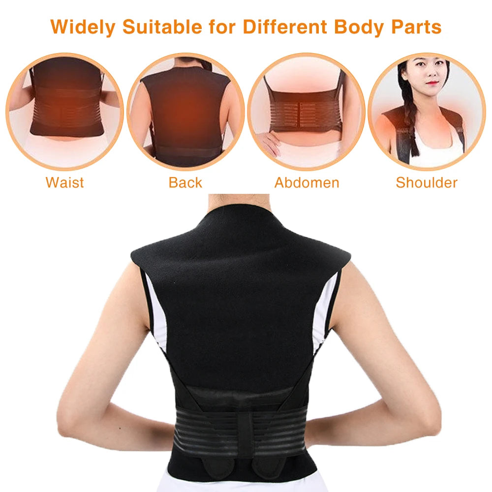 Self-Heating Tourmaline Magnetic Back and Shoulder Support Brace - 12