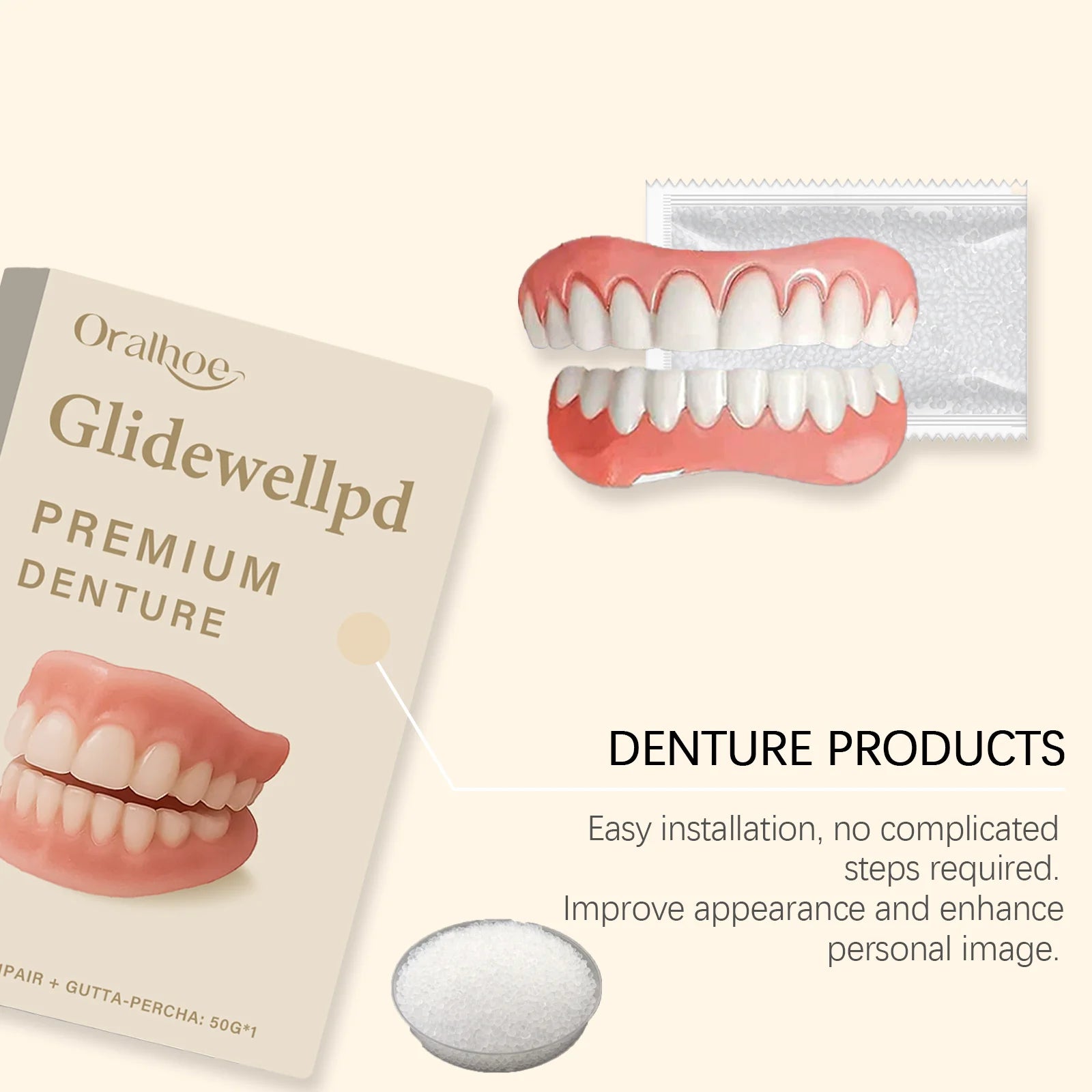 Temporary Silicone Cosmetic Dentures for Missing Teeth - 13
