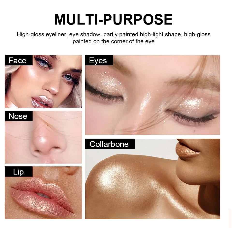 Waterproof Shimmer Pearlescent Eyeliner and Eye Brightener Pencil