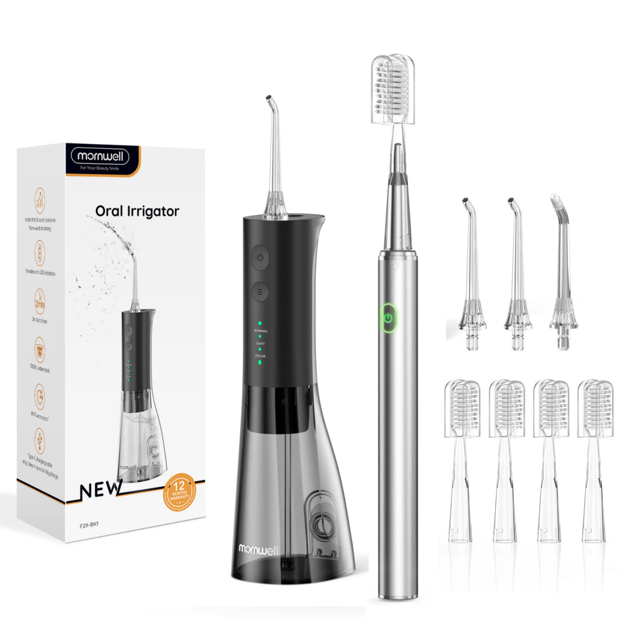 Electric Water Flosser and Sonic Toothbrush Oral Care Kit