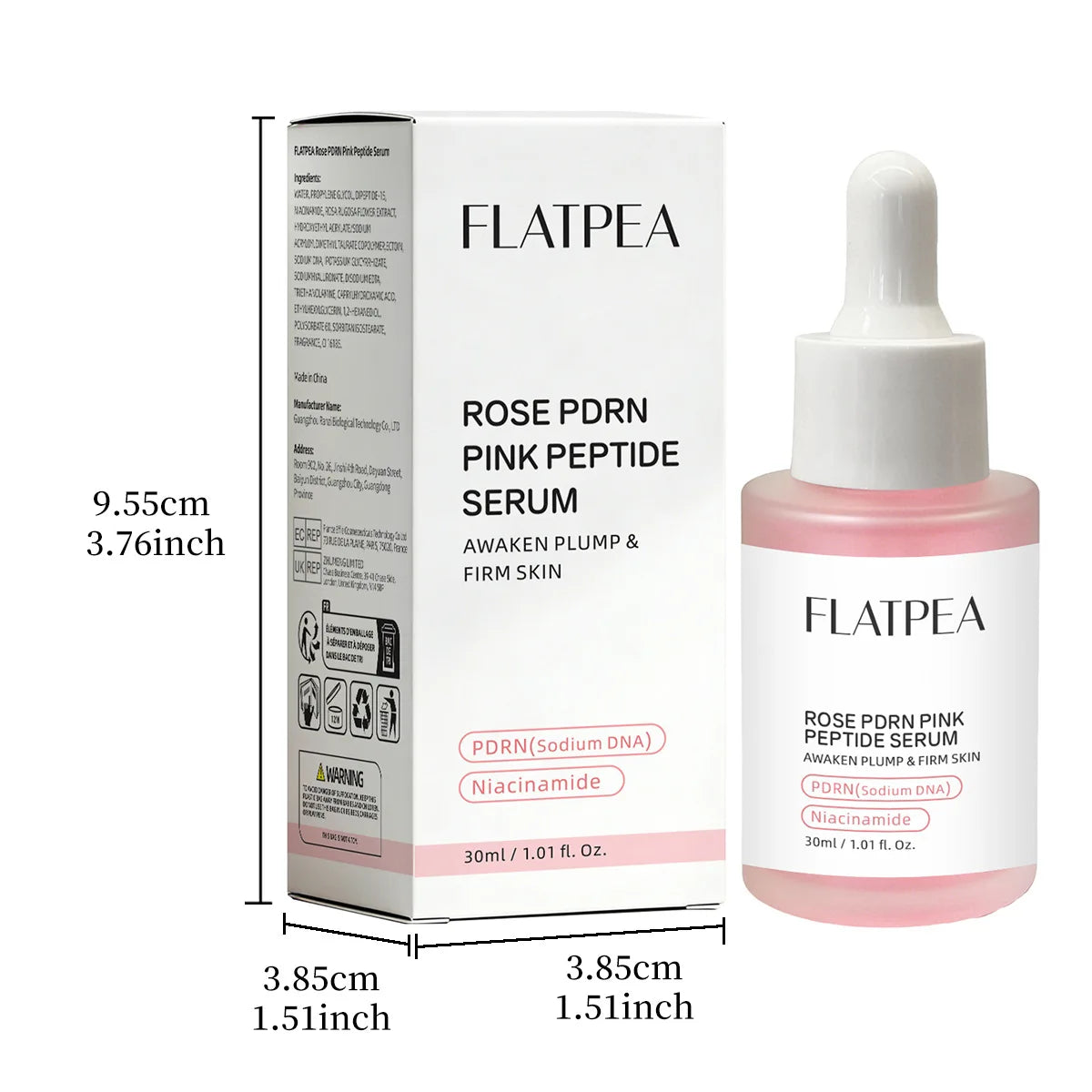 Collagen PDRN Peptide Facial Serum for Hydrating and Brightening Skin