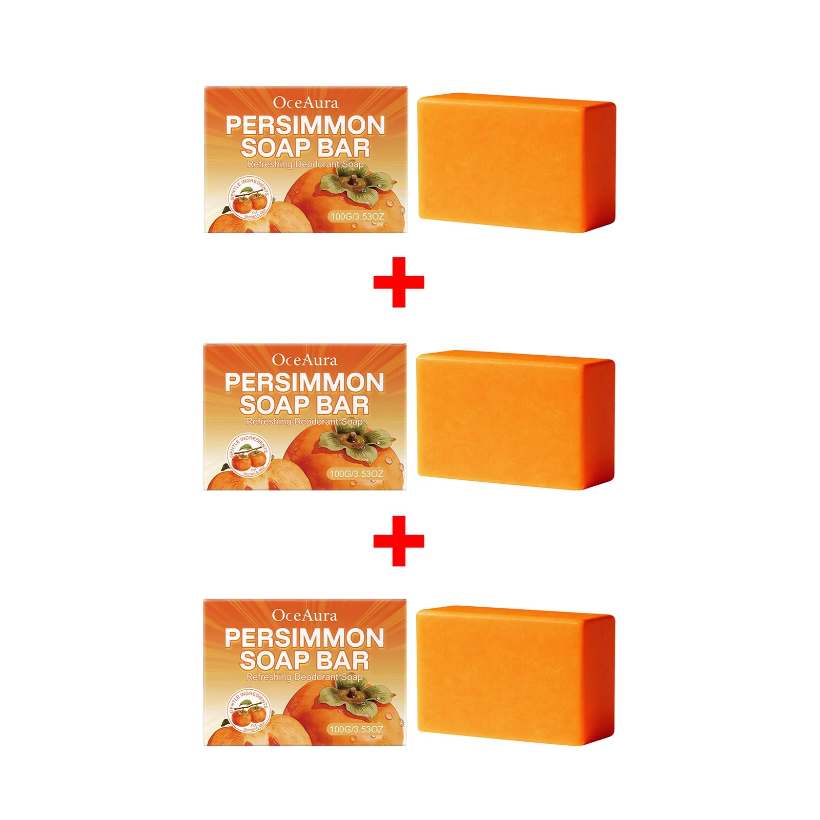 Natural Persimmon Extract Deodorizing Body Soap Bar - 18