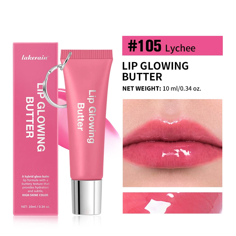 Moisturizing Lip Glowing Butter Gloss with Keychain