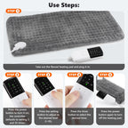 Electric Heating Pad for Back and Leg Pain Relief with Timer