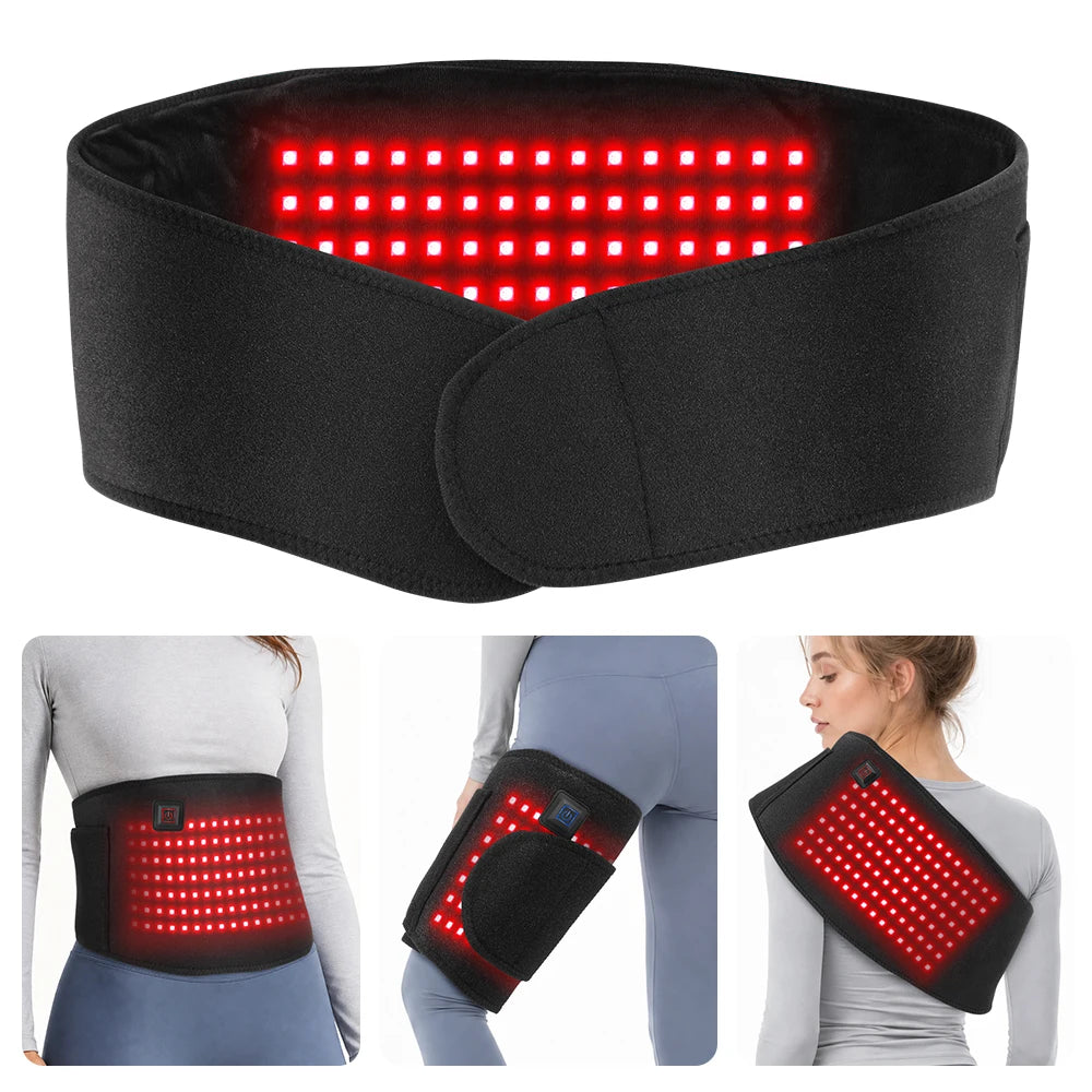 Red Light Therapy Heating Belt for Pain Relief and Cramps