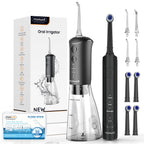 2-in-1 Portable Electric Toothbrush and Water Flosser Combo
