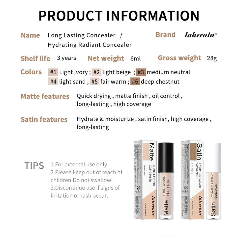 Full Coverage Long-Lasting Matte Liquid Concealer - 15